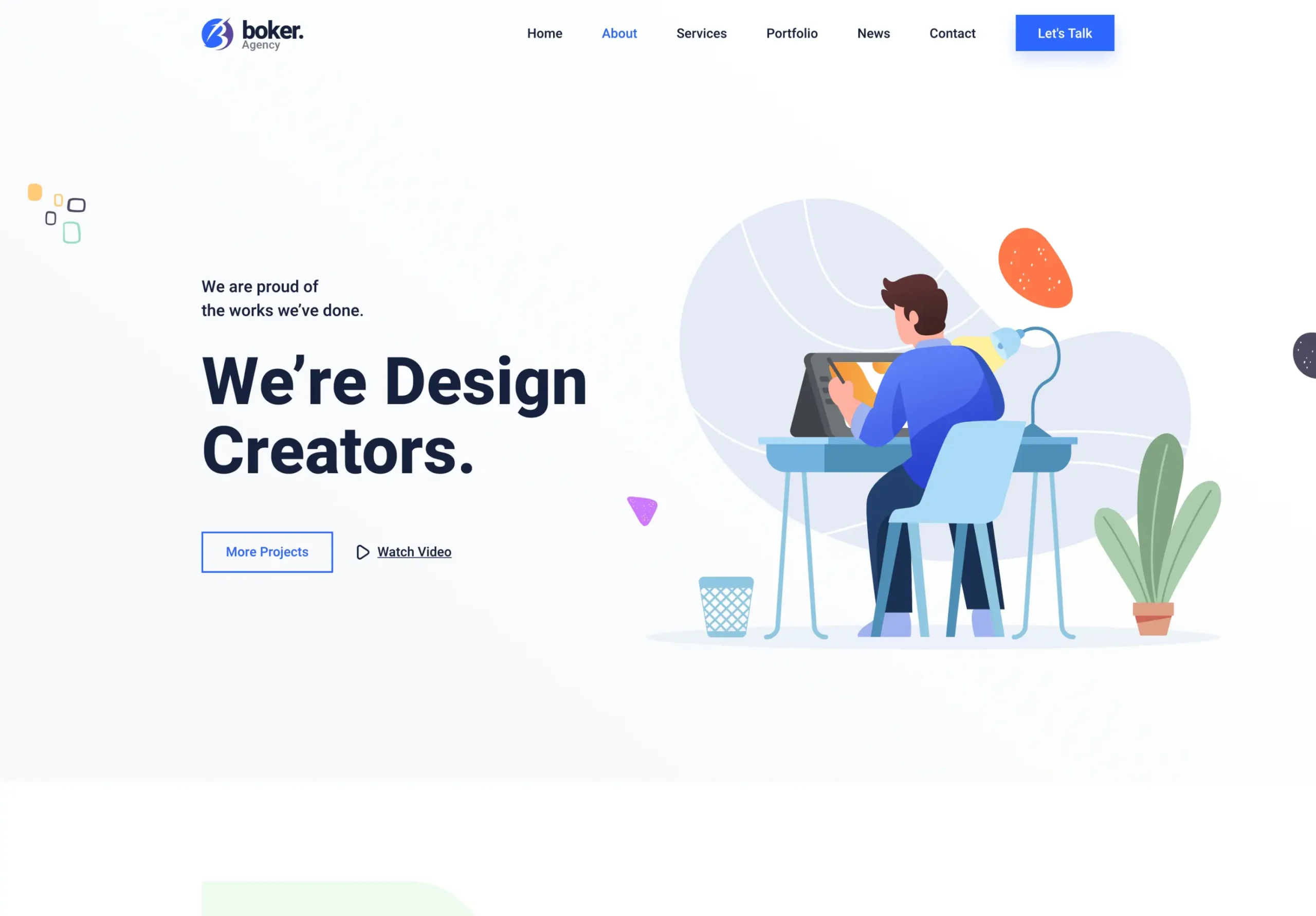Boker Digital Agency - Gutenberg WordPress Template