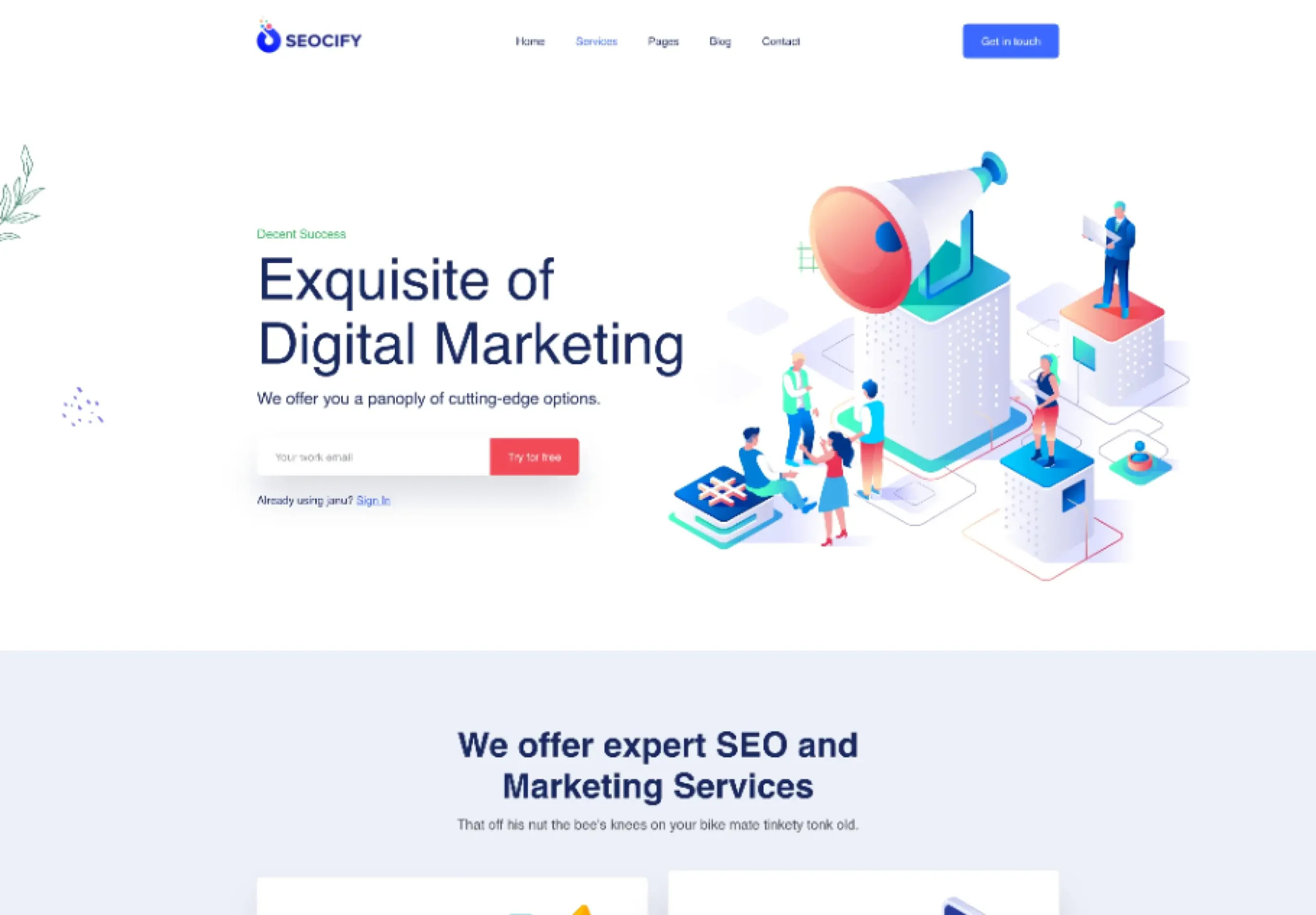 Seocify Digital Marketing Agency - Gutenberg  WordPress Template