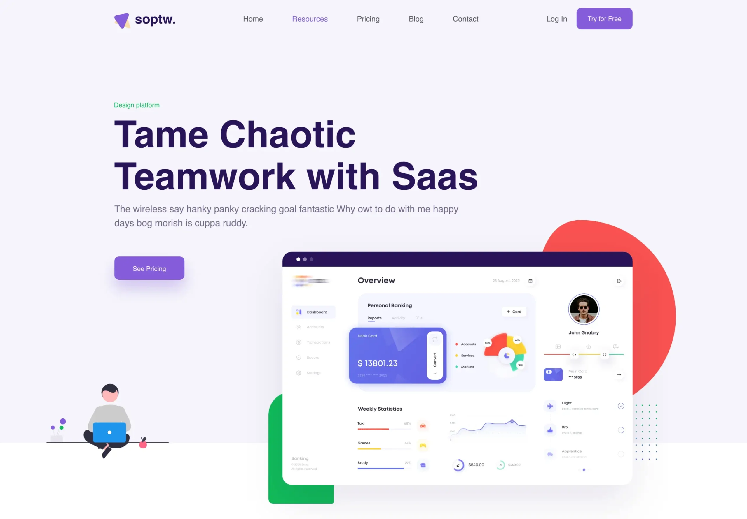 Soptw Software Saas - Gutenberg WordPress Template