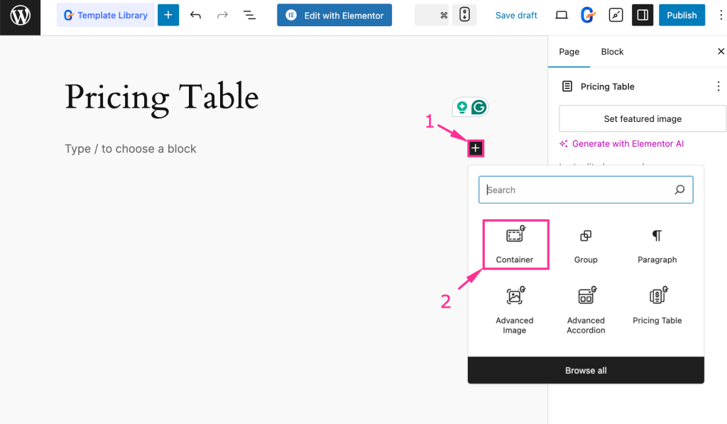 Create Gutenberg pricing table with GutenKit blocks