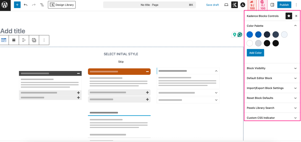 Design and customization flexibility of Kadence Blocks