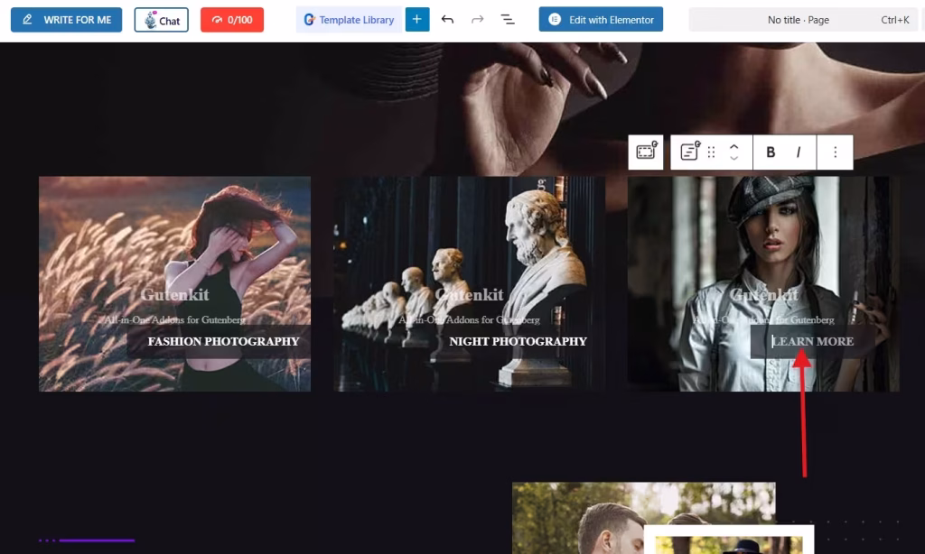 Customize your website with your own information