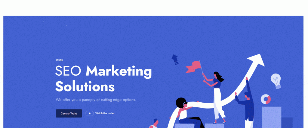 Marketing website in live