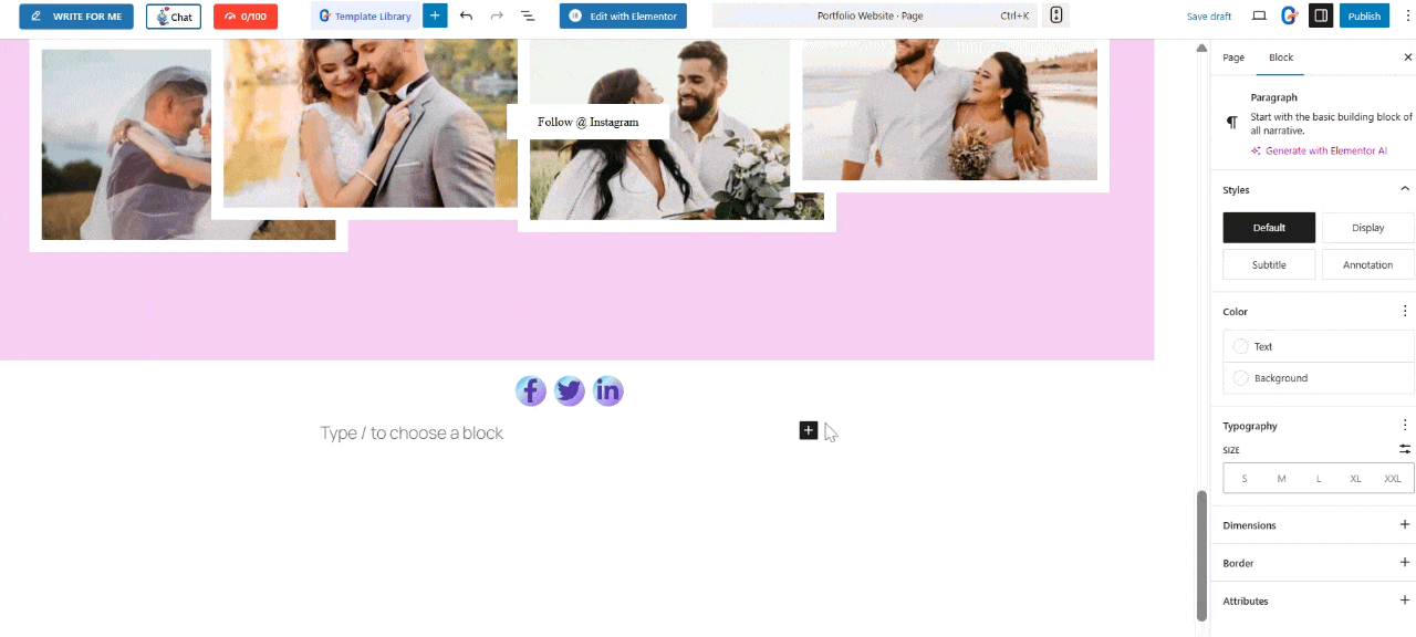 Customize your template with additional blocks