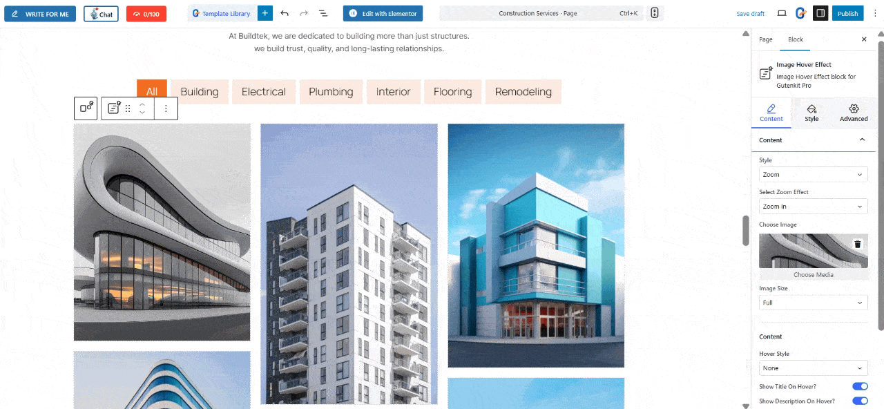 Customize Construction Website Template