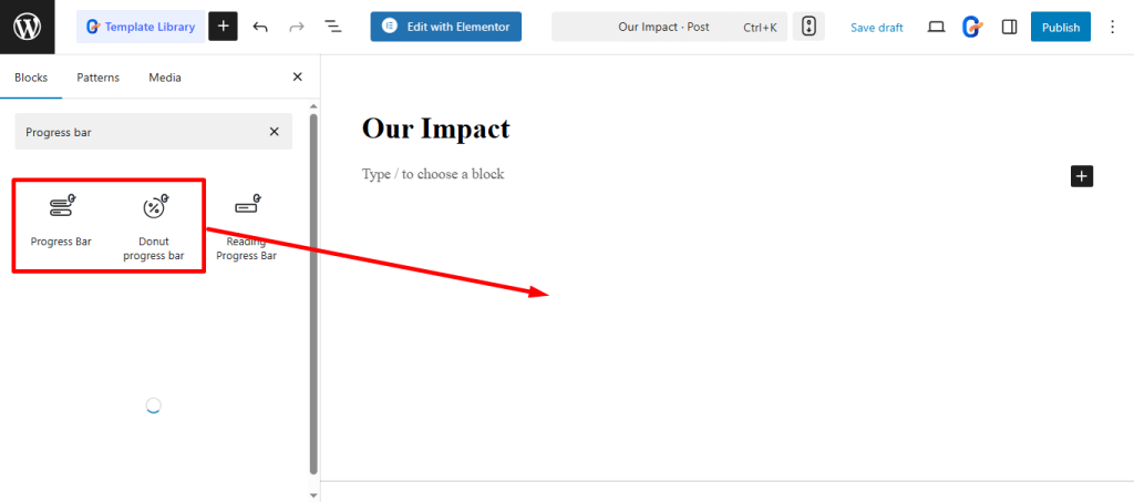 GutenKit progress bar blocks