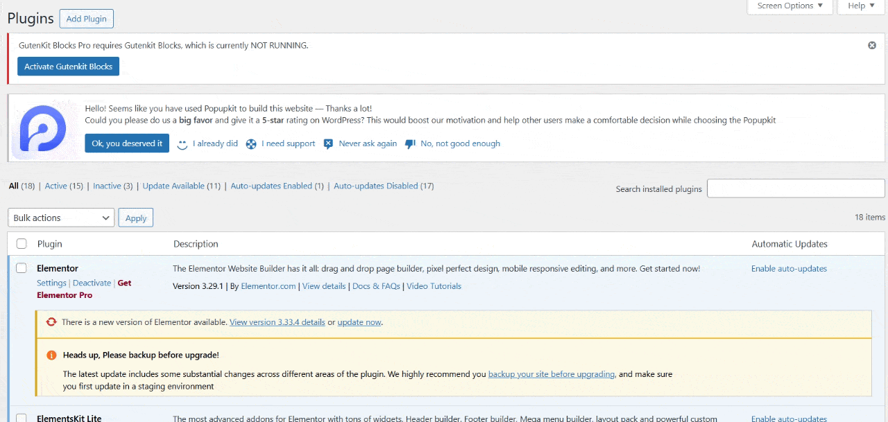 Installation of GutenKit