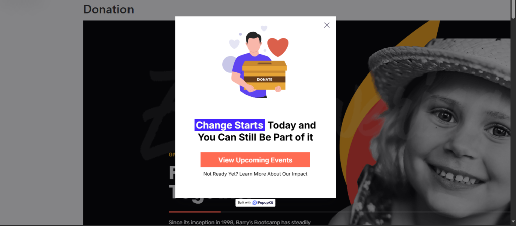 PopupKit to easily create quick popups for Charity websites