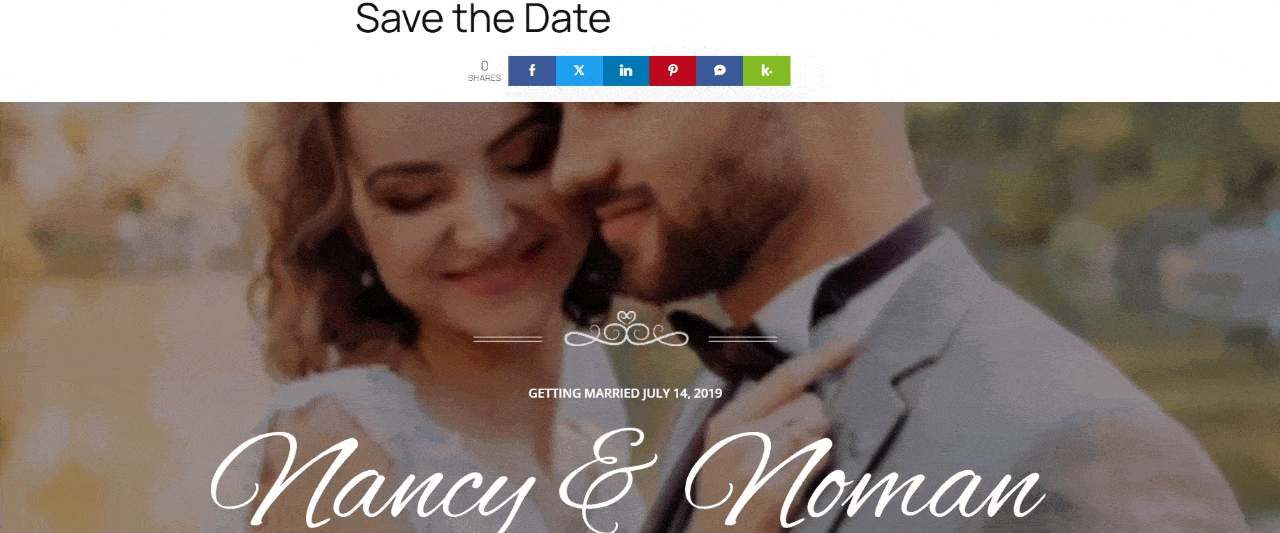 Wedding Website on live
