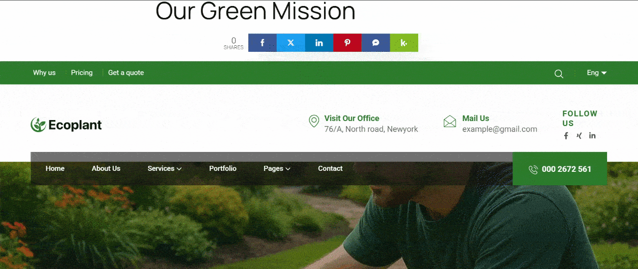 Environmental website on live