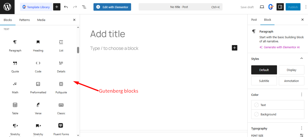 Gutenberg blocks