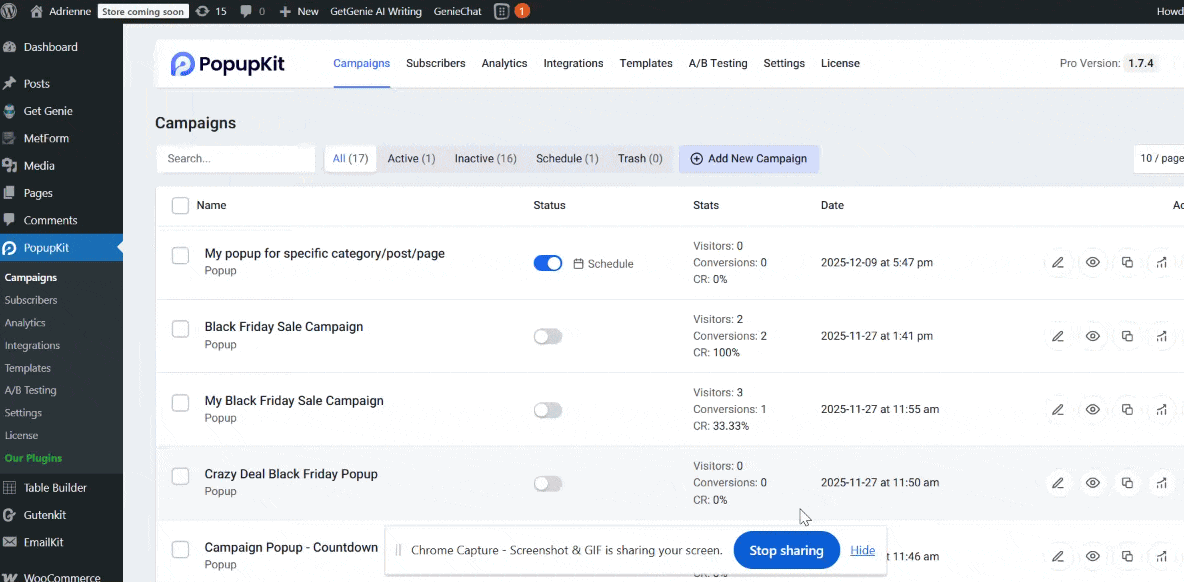 Popup Campaign with PopupKit