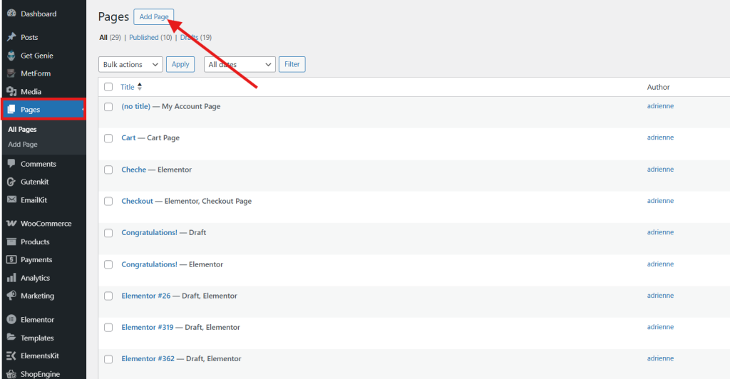 Add new page for environmental website