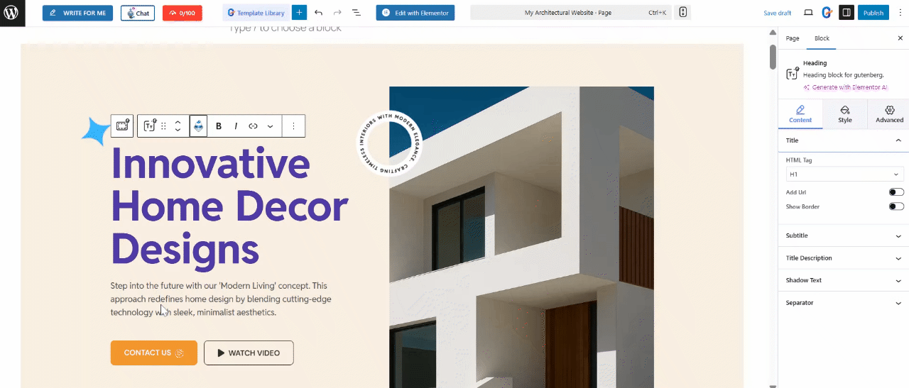 Customize Template's background