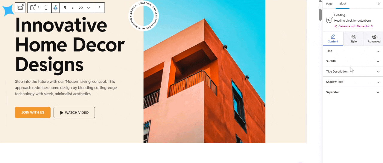 Customize Template using Style Settings